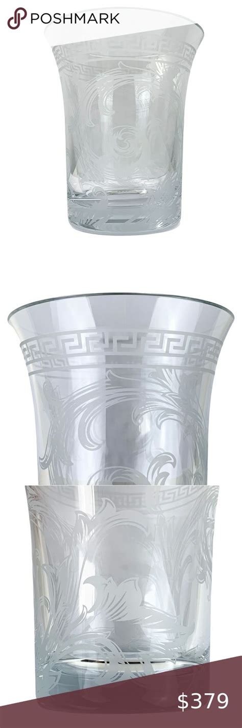 versace rosenthal crystal arabesque|versace bronze vase.